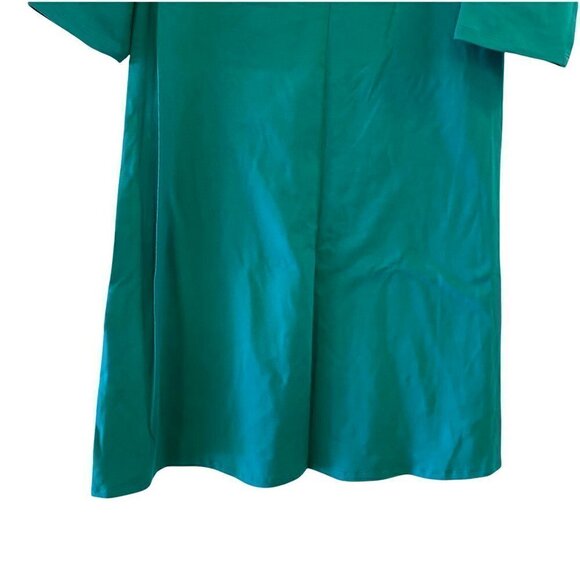 Eileen Fisher Womens Shift Dress Turquoise Green Ballet Neck 3/4 Small New - Picture 6 of 8
